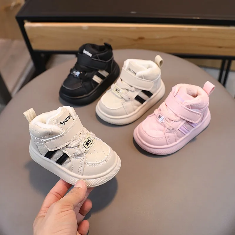 Girls Fashion Non-slip Outdoor Boots Student Shoes 2026 Winter New Children's Boots Boys Plus Cashmere Thicken Warm Snow Boots