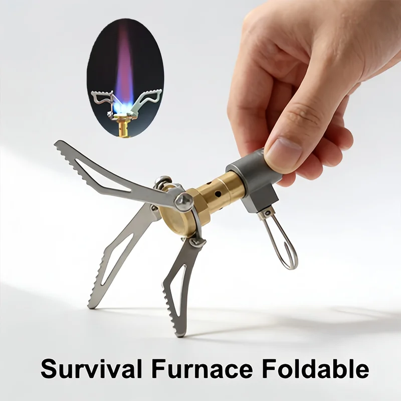 

SSS Outdoor Gas Stove Mini Titanium Camping Gas Burner Ultralight Stove Survival Furnace Pocket Picnic Gas Cooker SSS-3000T