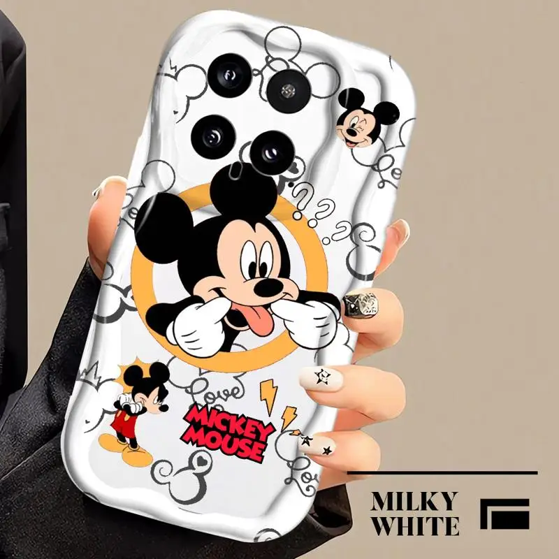 Case for Xiaomi Redmi Note 11 10 13 Pro 12 9 12S 10C 12C A1 Plus 9C Poco X3 NFC Creamy Texture Phone Cover Mickey Donald Disney