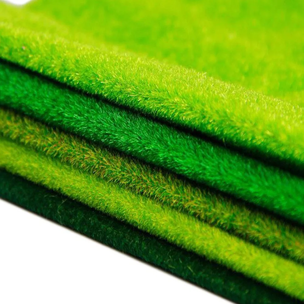 1PC Artificial Grass Mat Grassland Moss Lawn Turf Carpet DIY Dollhouse Car Micro Landscape Garden Home Floor Wedding Decoration