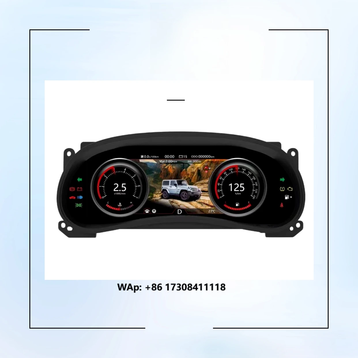 

12.3 Inch IPS Screen for Wrangler Instrument Cluster Car Dash Board