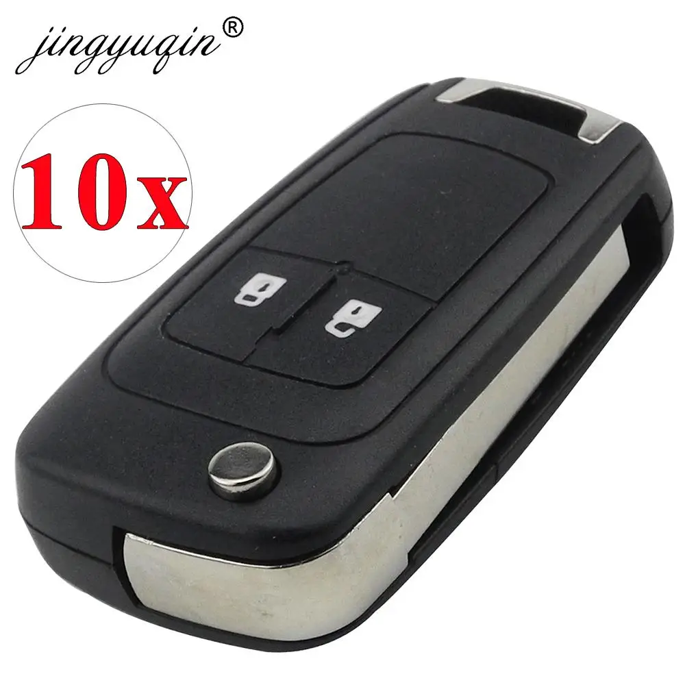 

jingyuqin 10pcs/lot 2/3/5 Buttons Remote Case Fob Cover Flip Folding Key Shell Blank For Chevrolet Lova Sail Aveo Cruze Replace