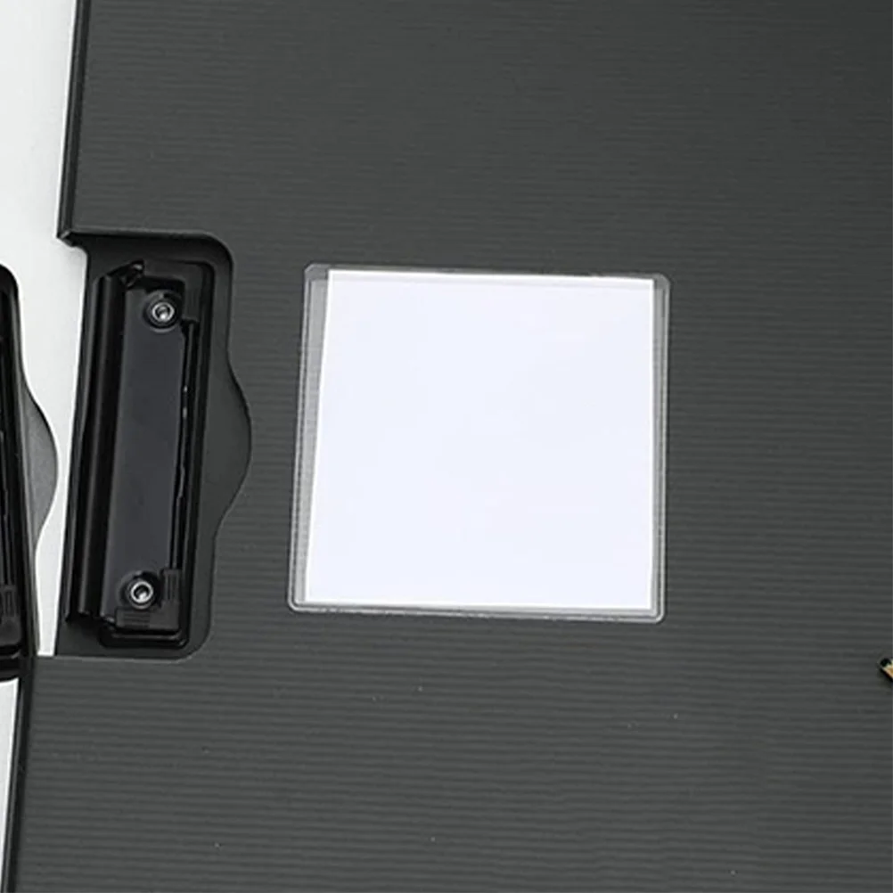 

20pcs Back Adhesive Pockets Clear Label Holders For Whiteboards Folders Bookshelves Pvc Card Protectors Self-Adhesive Organizer