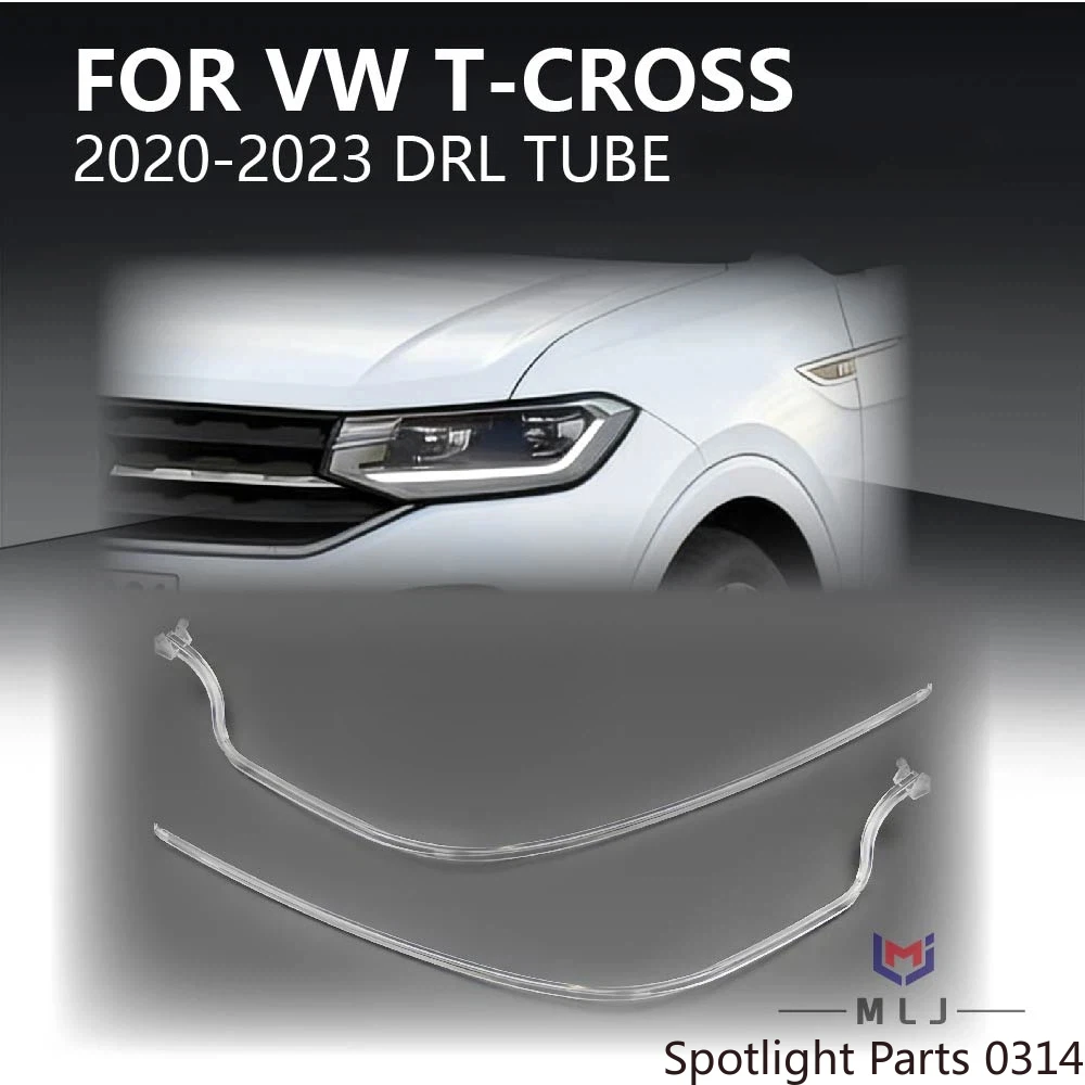 

Для VW T-Cross Tacqua 2020 2021 2022 2023: Световодная трубка ДХО для фар, трубка-источник света, световая полоса, ангельские глазки, автомобильные аксессуары