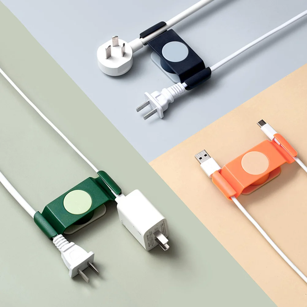 

4Pcs Rotatable Cord Organizer Punch Free Decorative Cord Keeper Wire Holder for Appliances Home Supply Power Cable Management