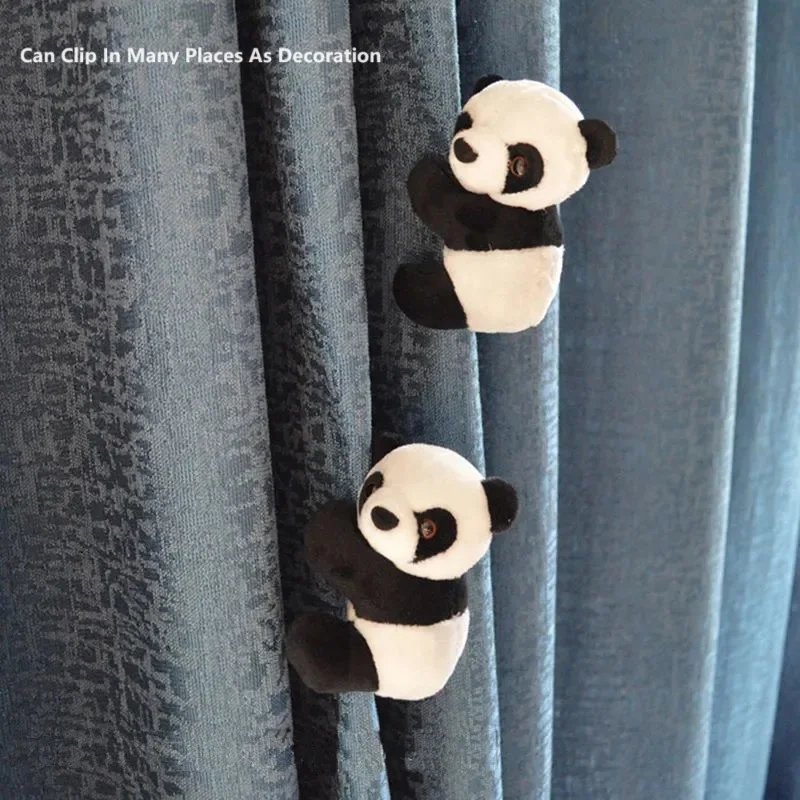 Minifiguras de Panda con Clip para decoración del hogar, 1 piezas, muñeco de Panda de dibujos animados, Micro paisaje, adorno de flores en maceta, regalos creativos para cualquier lugar