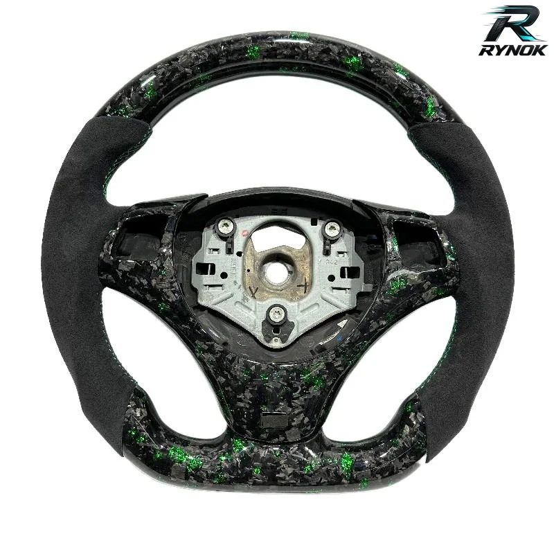 Multiple Options Green Forged Carbon Fiber Leather Car Steering Wheel for bmw E90 E91 E92 E93 E81 E82 E87 E88 X1 E84 M Sport M3