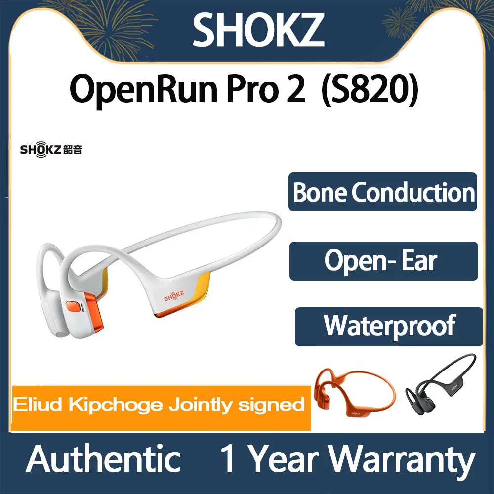 New Original SHOKZ Openrun Pro 2 S820 Bone Conduction Earphone Headset Bluetooth 5.3 Sport Earbuds Open-Ear  IP55 Water-Resistan