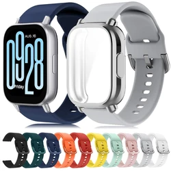 Xiaomi Redmi Watch 5 액티브/5 라이트 풀 커버 스크린 TPU 소프트 쉘 및 통기성 스포츠 밴드용 보호 케이스 + 실리콘 스트랩