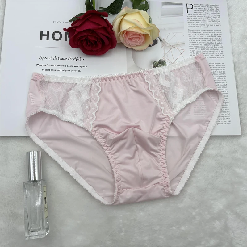 Mens Sissy Lace Soft Bikini Briefs Sissy Underwear Underpants Gay Jockstraps Panties sexy underwear mens briefs 2