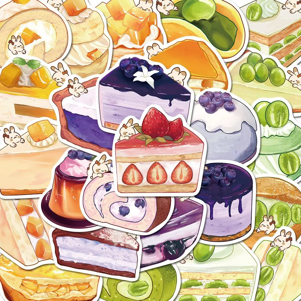 10/20/40Pcs Dessert painting food rabbit cute cartoon stickersmobile phone shell waterproof stickers