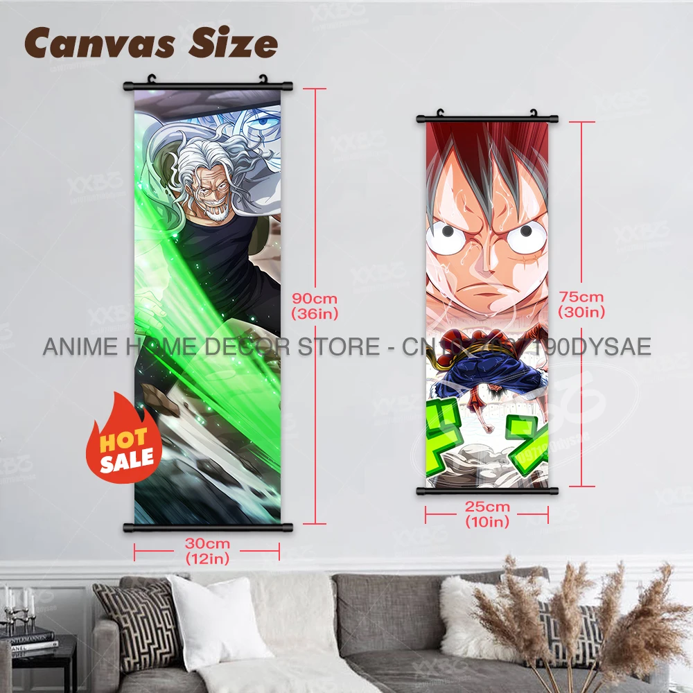 ONE PIECE Poster Jracule Mihawk Hängendes Gemälde Boa Hancock Home Decor Doflamingo Wandkunst Marco Wandbild Krokodil Scroll Bild – Detail 4
