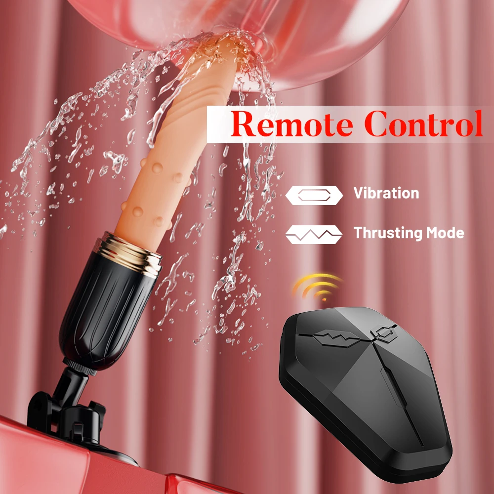 Telescopic Heating Dildo Vibrator Automatic Sex Gun Remote Control Female Masturbation Machine For Women Electric Adult Sex Toy