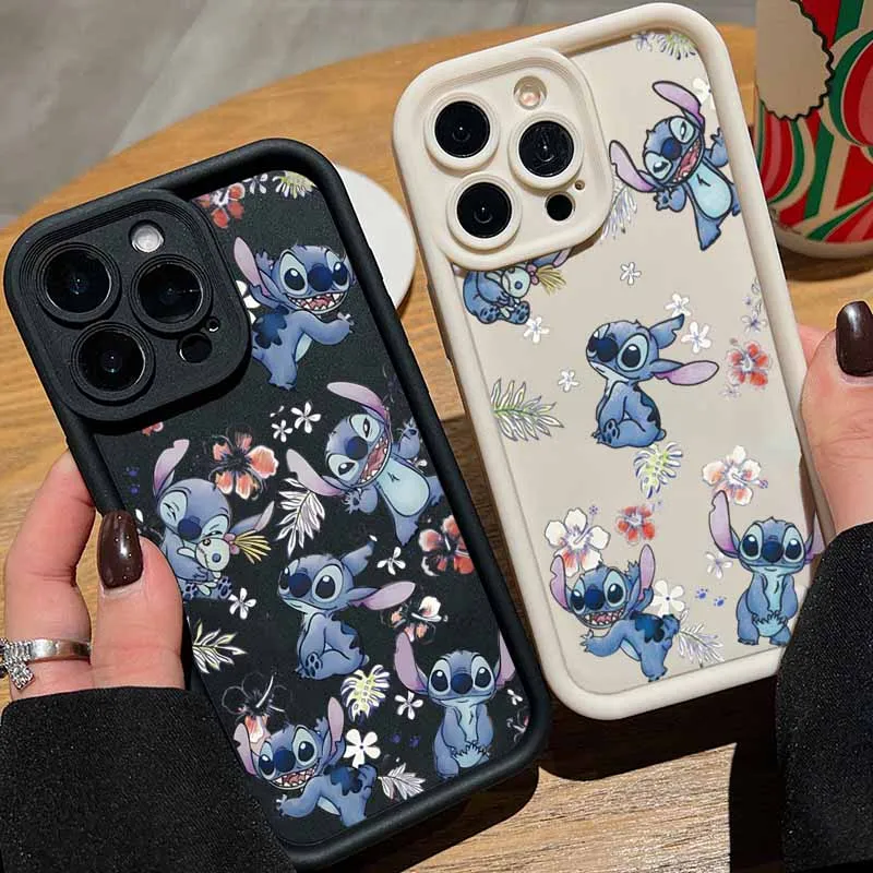 ديزني غرزة الزهور لسامسونج غالاكسي S25 S24 S23 S22 S21 S20 زائد الترا FE لايت العين سلم جراب هاتف