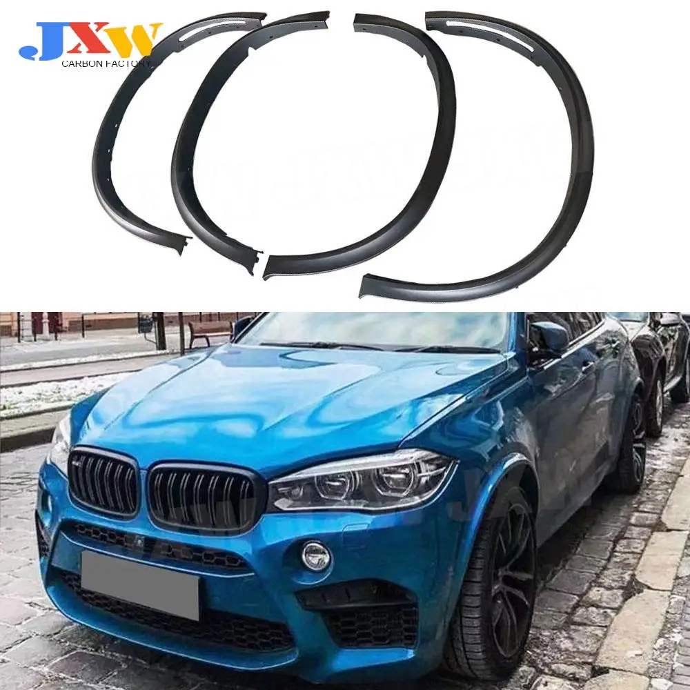 PP Wheel Eyebrow Car Fender Flares Mudguard Lip Body Kit For BMW X6 F16 F86 X6M 2015 - 2018 Protector Cover Mud Guard