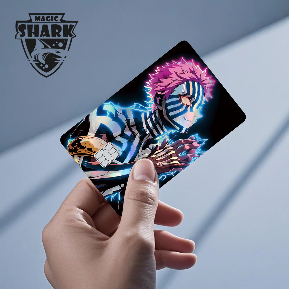 Magic Shark 2026 New Hot Demon Slayers Anime Shinny Holographic Laser Skin Cover Sticker Film for Debit Credit Bank Card view 4
