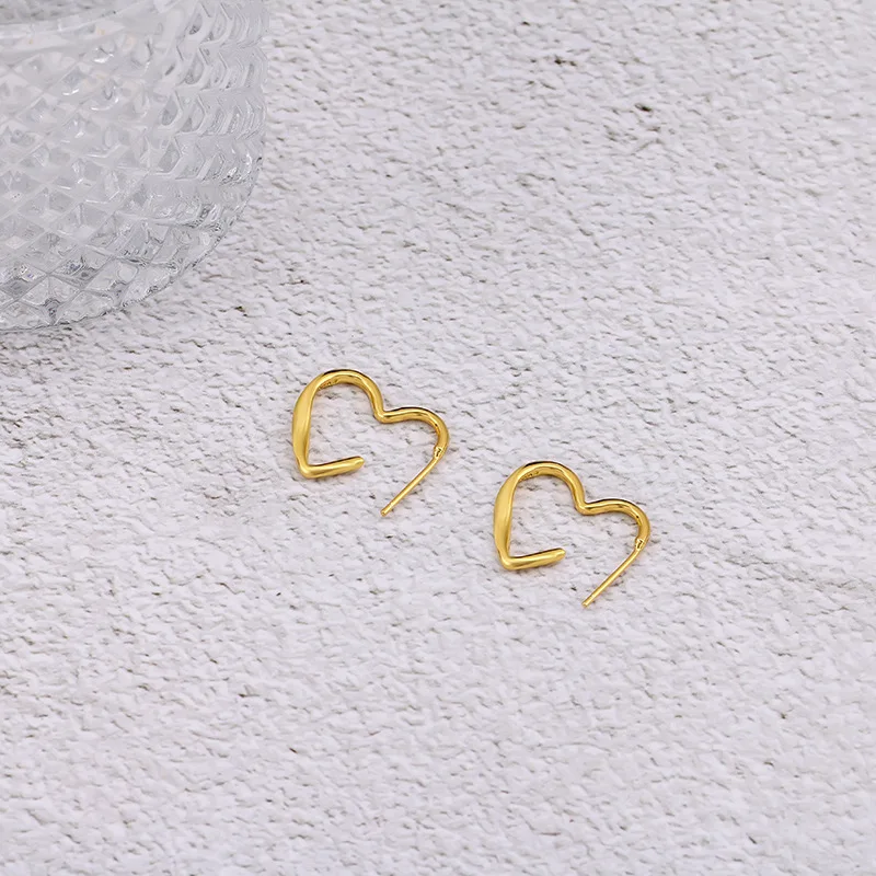 خمر الجوف الحب القلب الذهب هوب أقراط للنساء العصرية بسيطة سحر المجوهرات هدية 2026 #6