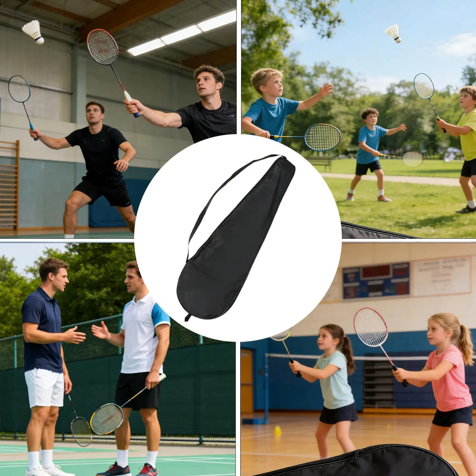 

Сумка для тенниса, портативный чехол для хранения, чехол для ракетки, сумка для бадминтона для мужчин и женщин, спортсменов, молодежи, для путешествий на открытом воздухе, для спортзала, клуба