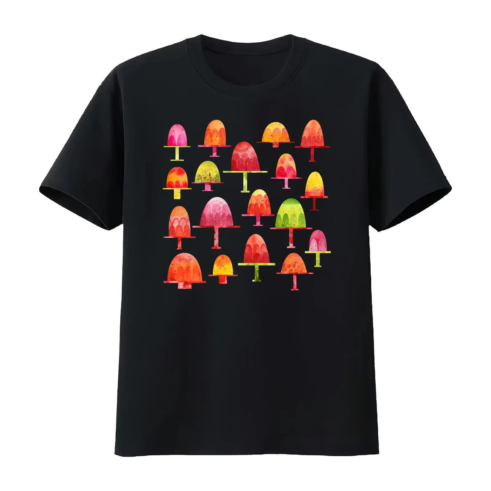 Jellies on Plates T-Shirt Summer Casual Cotton Tee Oversized Streetwear Tops Vintage Graphic Print Loose Fit Short Sleeve
