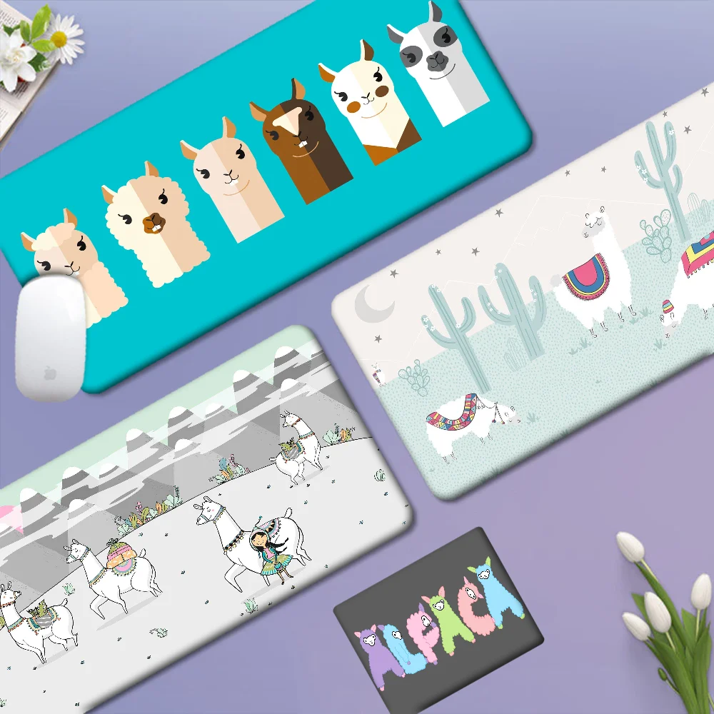 Llama Alpacas Custom Skin Table Mat Student Mousepad Gamer Computer Keyboard Pad Games Pad For PC Desk Pad