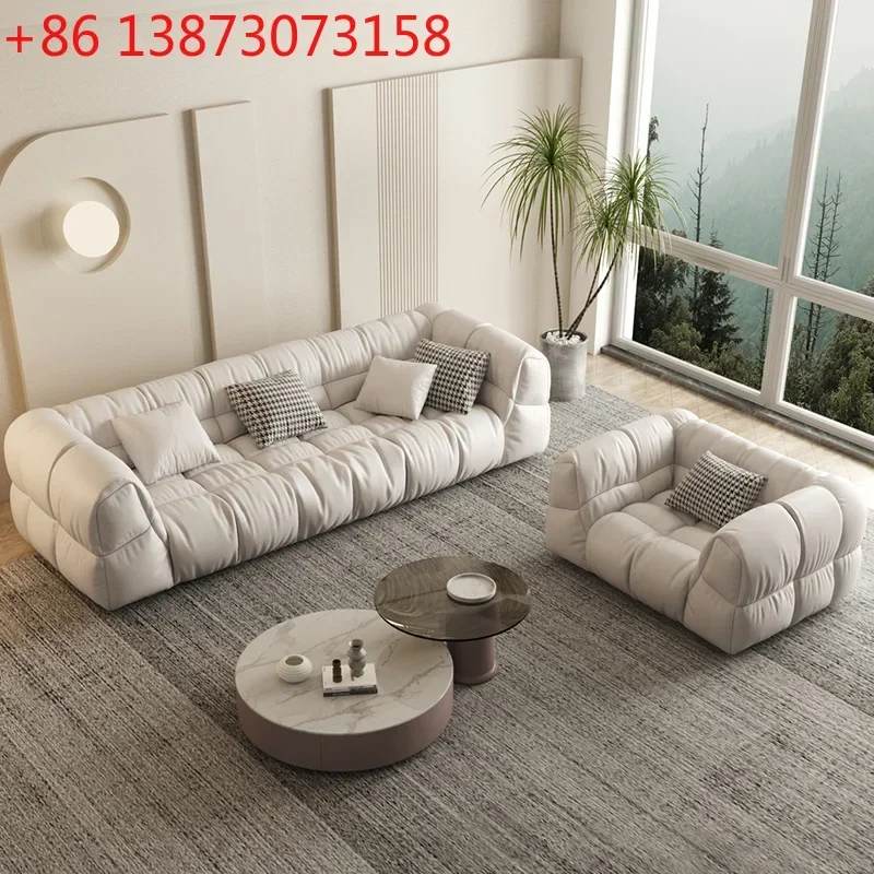 Technology cloth cloud modern simple living room size apartment cream wind sofa
