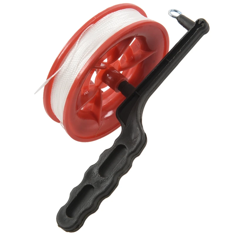 100M Twisted String Line Outdoor Kite Tool Ballbearing Plastic Red Wheel Kite Reel Winder