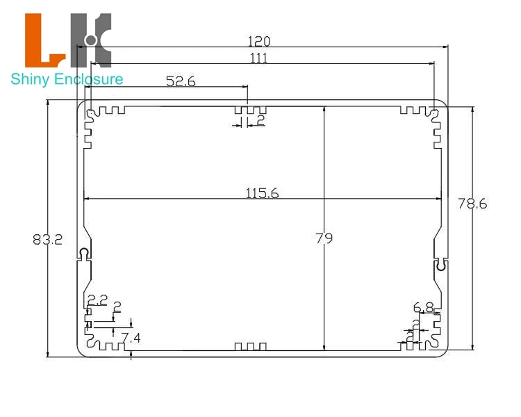 LK-ALS43 Diy Anodize Enclosure Aluminum Extrusion PCB Housing Box Electronic Shell Aluminum Electronic Enclosures 83x120x155mm