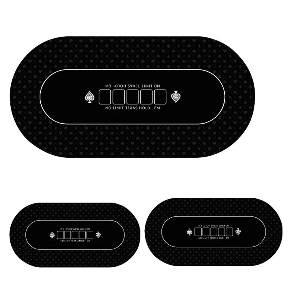 

Texas Holdem Poker Mat Anti-Slip Casino Table Cloth Poker Mat Poker Table Top Mat for Game Party Theme Party