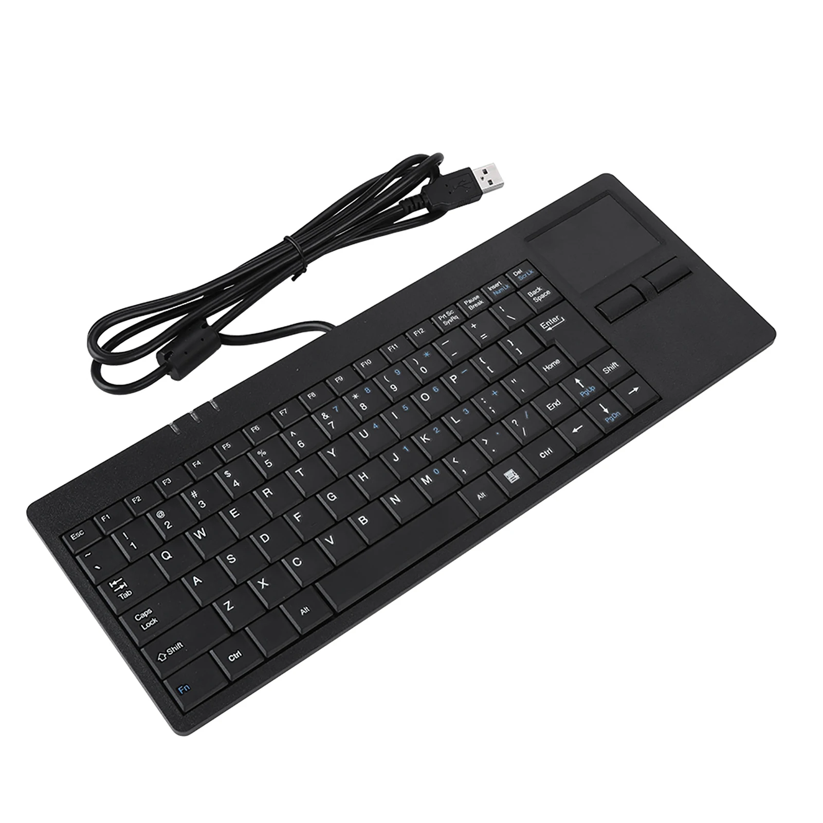 

Wired USB Built In Touchpad HUB Port Keyboard 86 Key Mute Ultra Thin Keyboard For Notebook Desk