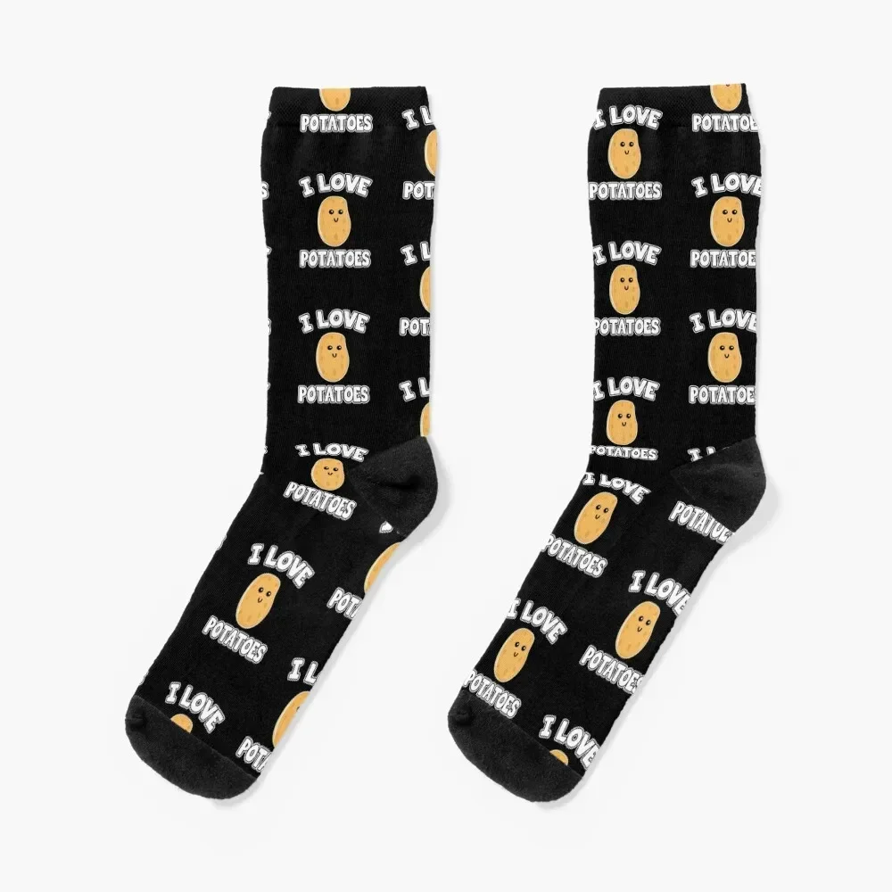 

I Love Potatoes - Funny Potato Gift Socks cycling floral Socks Girl Men's