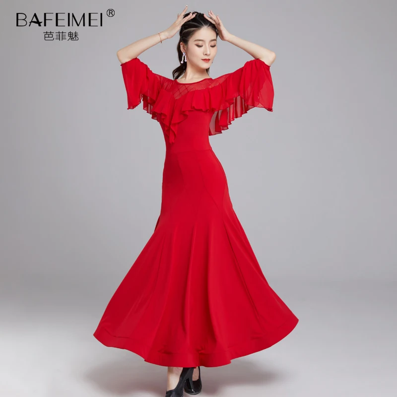 2022 Newest Ballroom Dance Competition Dress Ballroom Waltz Dresses Standard Women Dress 9023