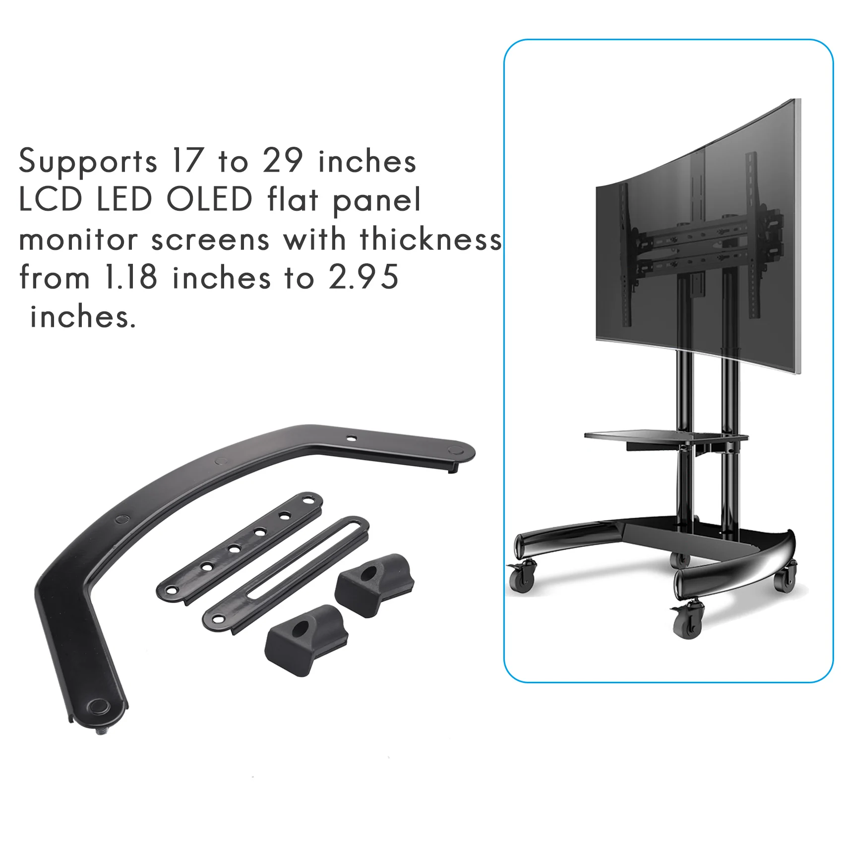 Universal VESA Mount Adapter Kit, Non-VESA Adapter for 17 to 29 Inch Monitor Screens to 75X75 and 100X100 VESA Mount