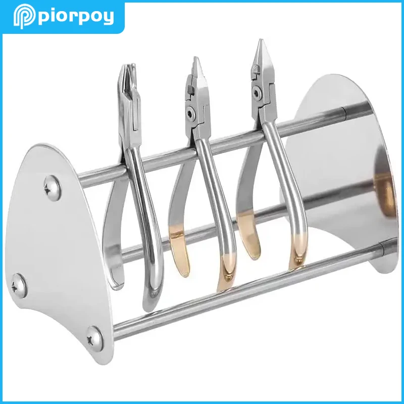 PIORPOY Dental Stainless Steel Pliers Holder Orthodontic Plier Organizer Multifunctional Forceps Scissors Rack Dentistry Tools