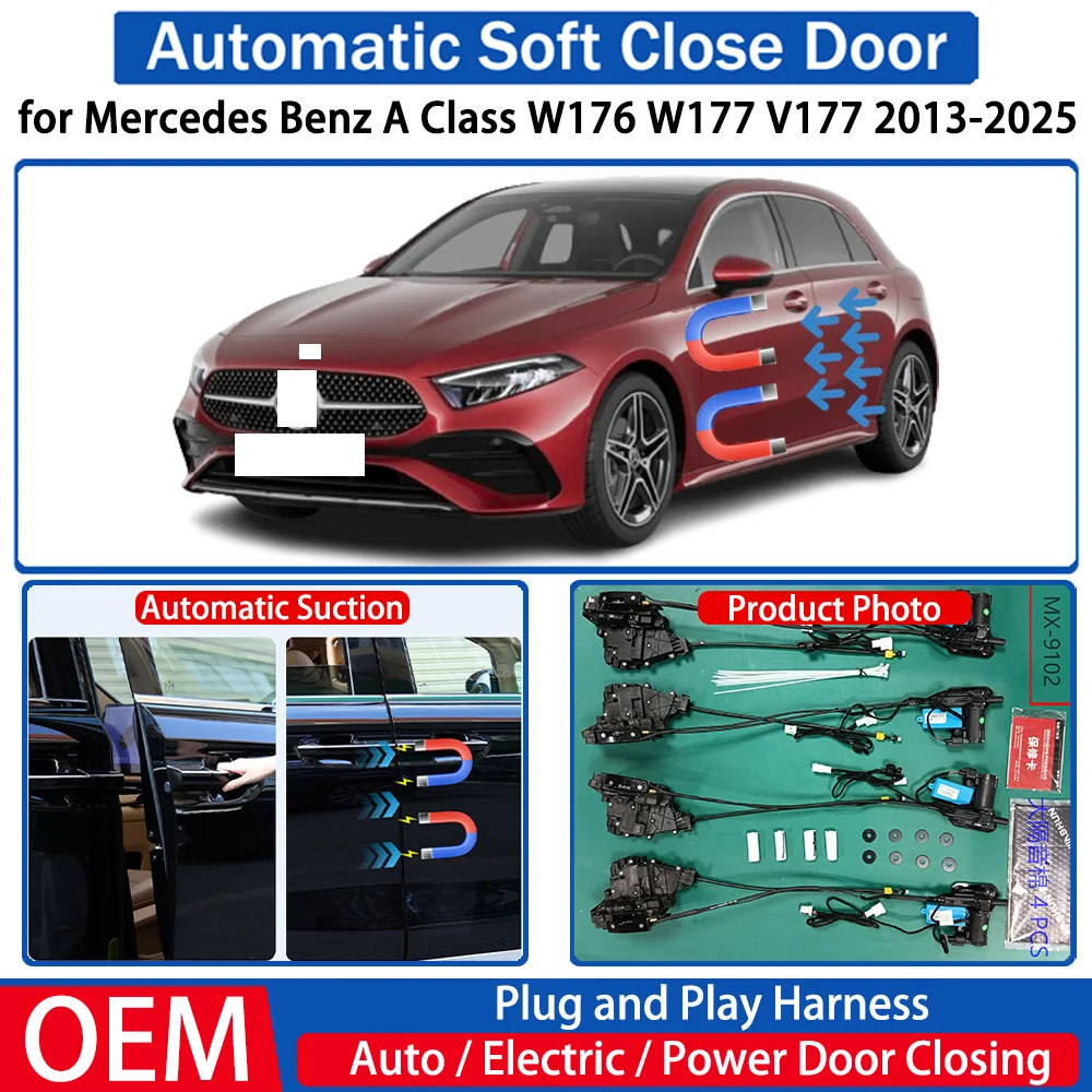 

for Mercedes Benz A Class W176 W177 V177 2013-2025 Car Automatic Soft Close Door Electric Suction Kit Auto Power Closing System