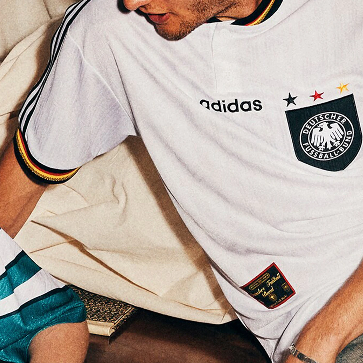 Adidas Official Authentic New Men's German Team Football Sports Short Sleeve T-shirt IT7749