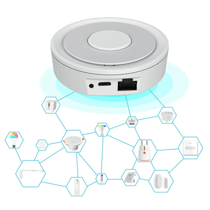 Tuya Zigbee 유선 게이트웨이 허브 스마트 제어 센터, LAN 인터페이스 앱 리모컨, Zigbee 하위 장치