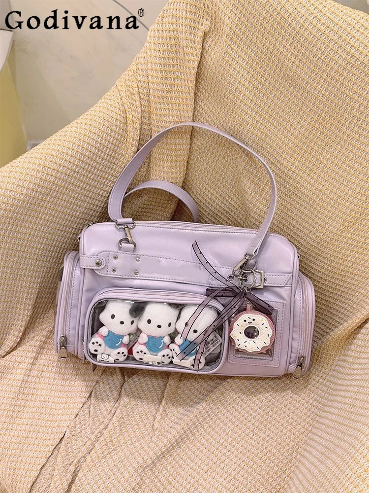 

2D Academy Style JK Uniform Lolita Pain Bag Large Capacity Sweet Cute Doll Bag Commute Casual Crossbody Shoulder Bag for Women