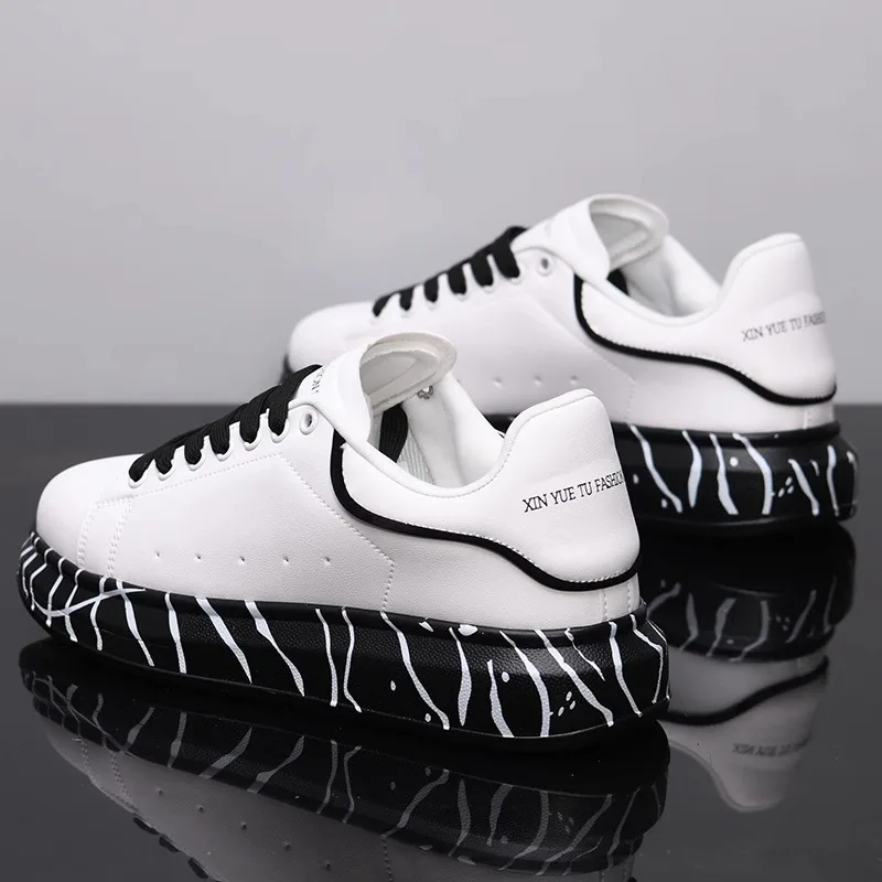 

White men's shoes spring and autumn 2025 new wild Korean style breathable comfortable sneakers men's casual sports shoes