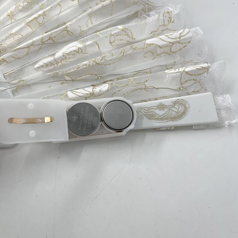 10 Zoll LED Leuchtender Faltfächer für Tanz, Party, Hochzeit, Bühnenauftritte, Shows, Festivals – Bunter LED-Handfächer, Kung-Fu-Fächer – Detail 25