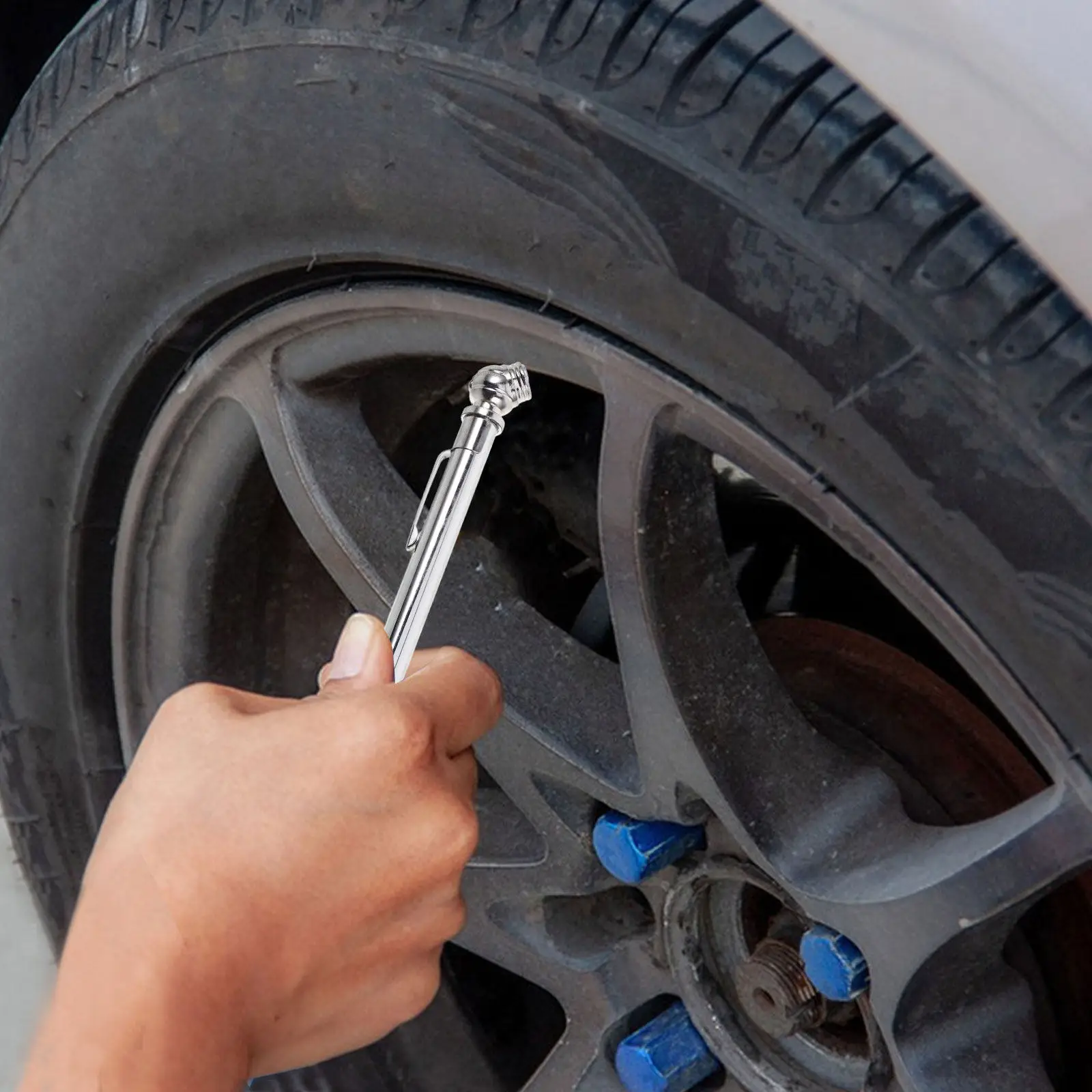 Mini Pencil Tire Pressure Gauge Portable High Accuracy 10-100Psi Pen Style Tire Pressure Reader for Cars and Motorcycles