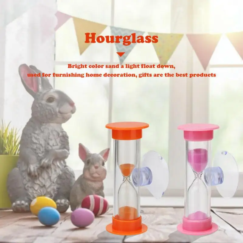 2/3-Minute Hourglass Colored Plastic Hourglass Ornament Child Tooth Brushing Creative Mini Timer For Brushing Teeth Clocks