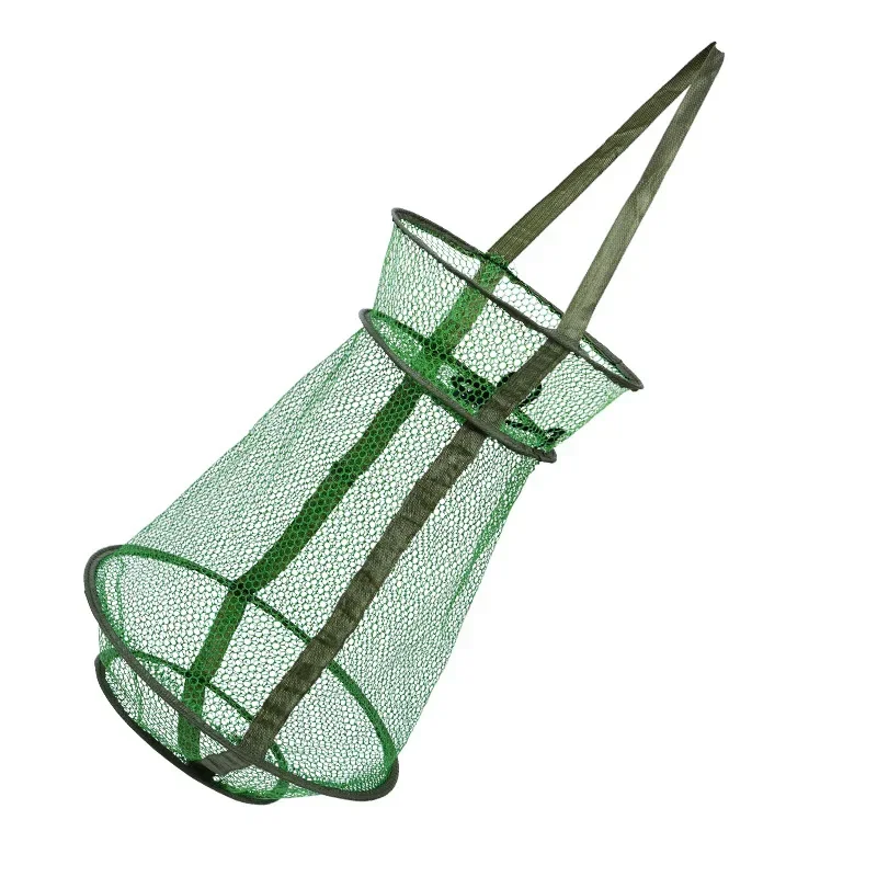 Trap Fish Basket Drawstring Opening Design Collapsible Fishing Net Collapsible Fishing Net Cage Fish Baskets For Live Fish