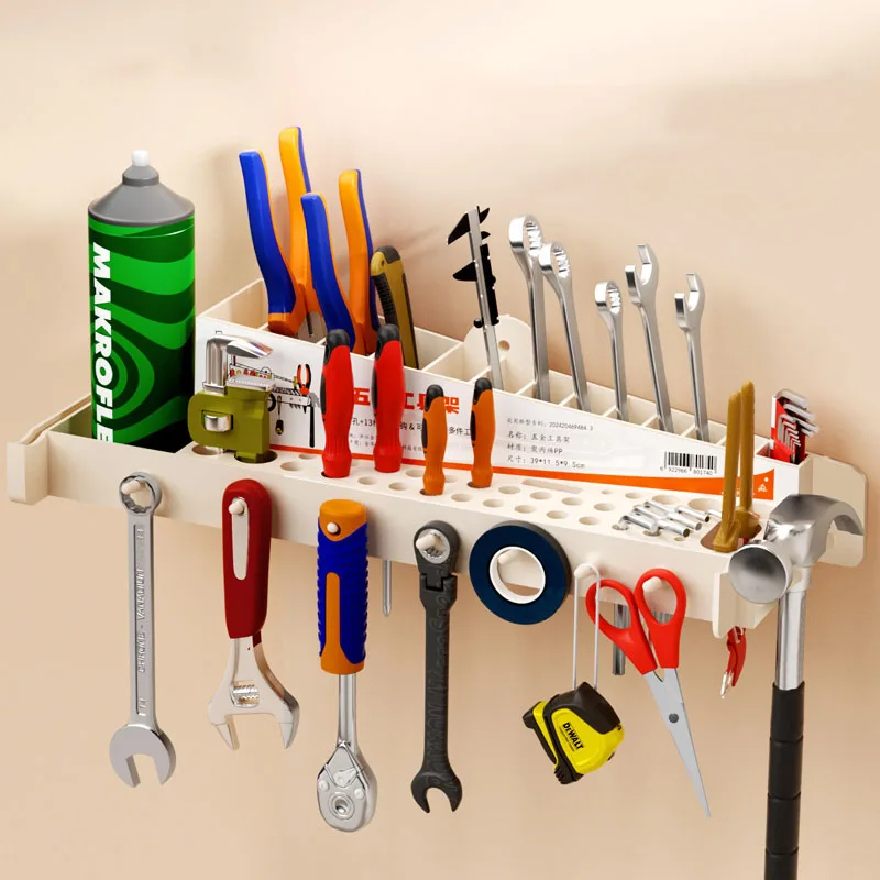 ประแจมัลติฟังก์ชั่นไขควง Organizer Rail Rack ผู้ถือโรงรถ Workshops Wall Mount ฮาร์ดแวร์เครื่องมือแขวนจอแสดงผล