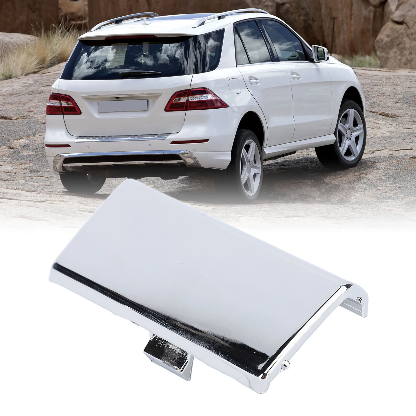 المصد الخلفي سحب هوك غطاء عالية القوة ABS سحب هوك غطاء 1668851423   لـ ML-Class W166 -Line 2011-2015 مع ملحق