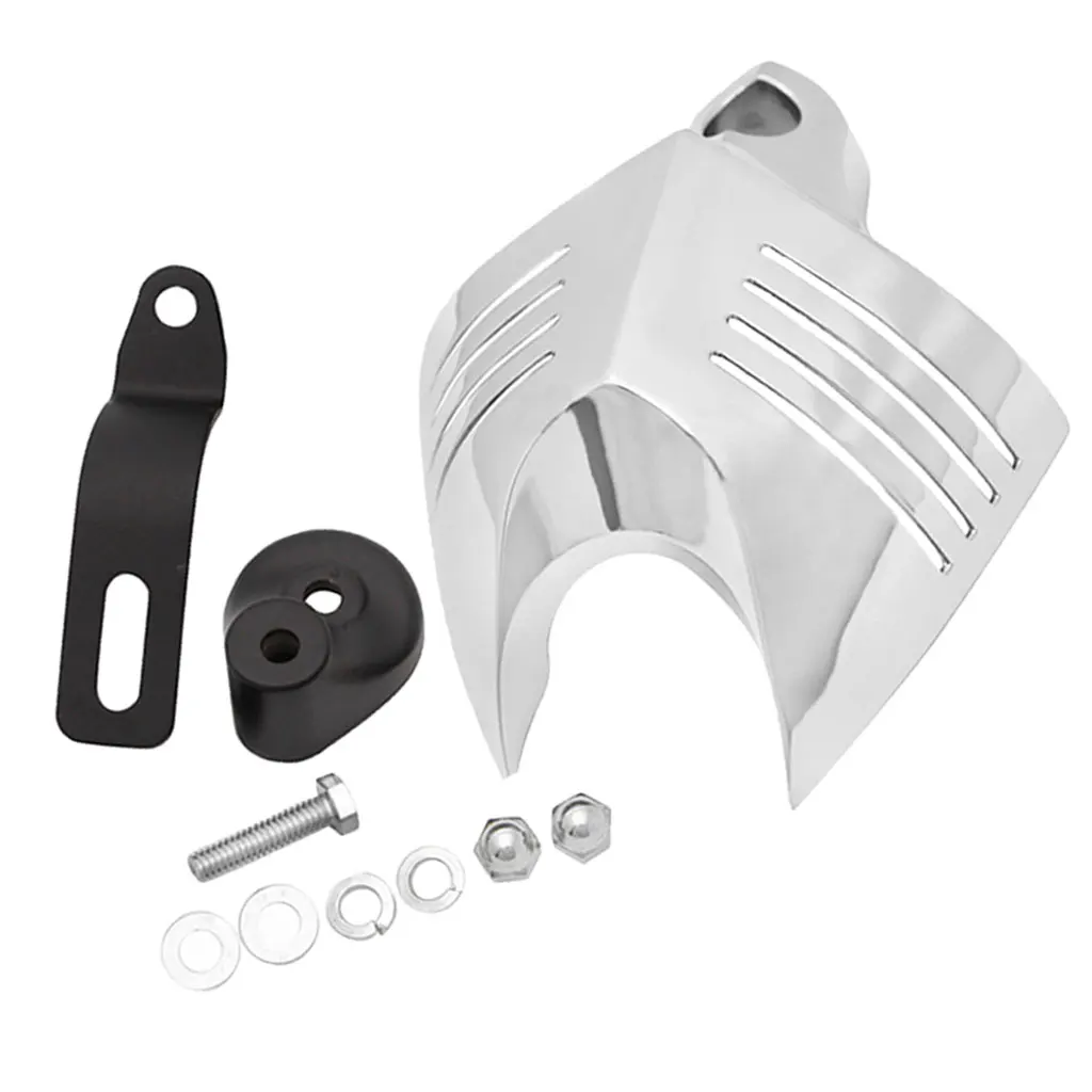 Aluminum Alloy Twin Horn Cover Durable Carburetor Protector Motorcycle Touring Accessories for Harley XL883 XL1200 Fat Boy