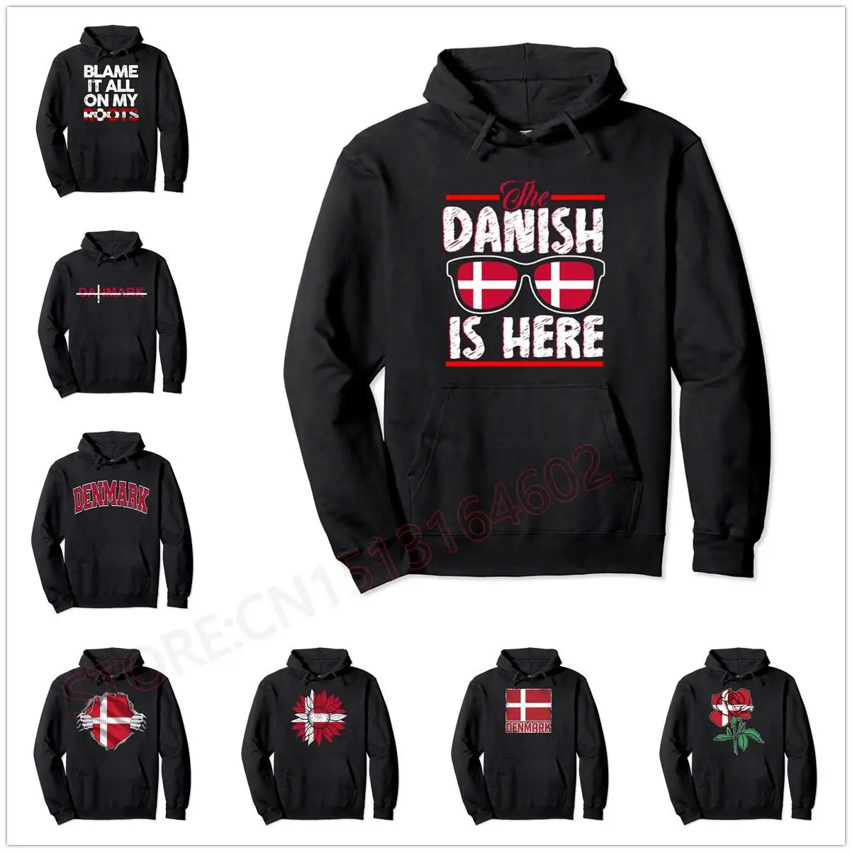 

Denmark The Danish Is Here Pullover Hoodie Men Women Unisex Cotton Hoodies Hip Hop Style Sweatshirt