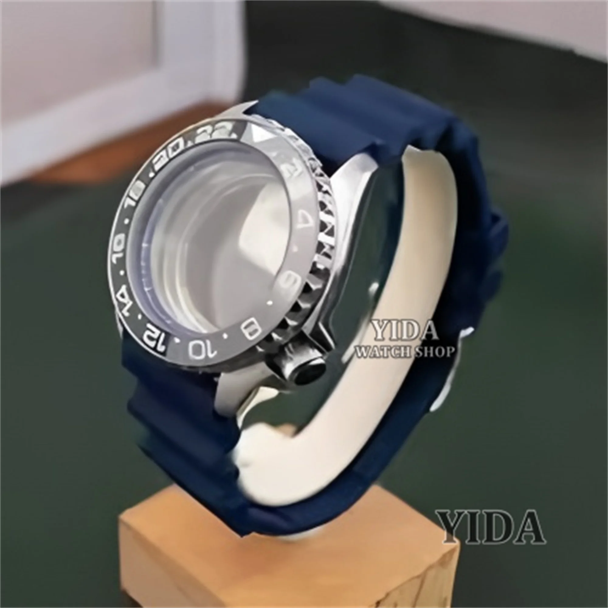 

for SKX007 Watch Case Strap 316L Stainless Steel 42mm Case Rubber Band Sapphire Glass Fit NH35/NH36 Movement Watch Replacedments
