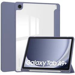 Con estuche para lápices para Samsung Galaxy Tab A9 + Plus 11 A8 10,5 A7 Lite 8,7 funda para tableta Tab S9 Ultra 14,6 S8 + 12,4 S7 FE