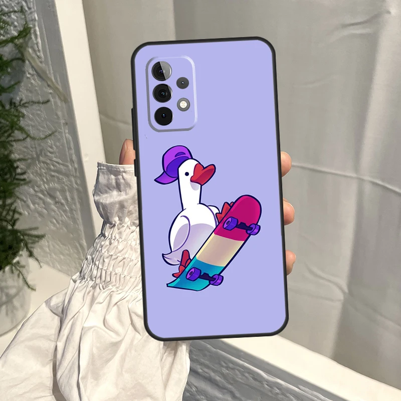 Custodia Cartoon Cute Goose Duck per Samsung Galaxy A16 A36 A56 A06 A13 A53 A33 A23 A55 A35 A17 A54 A34 A14 A52 A32 A15