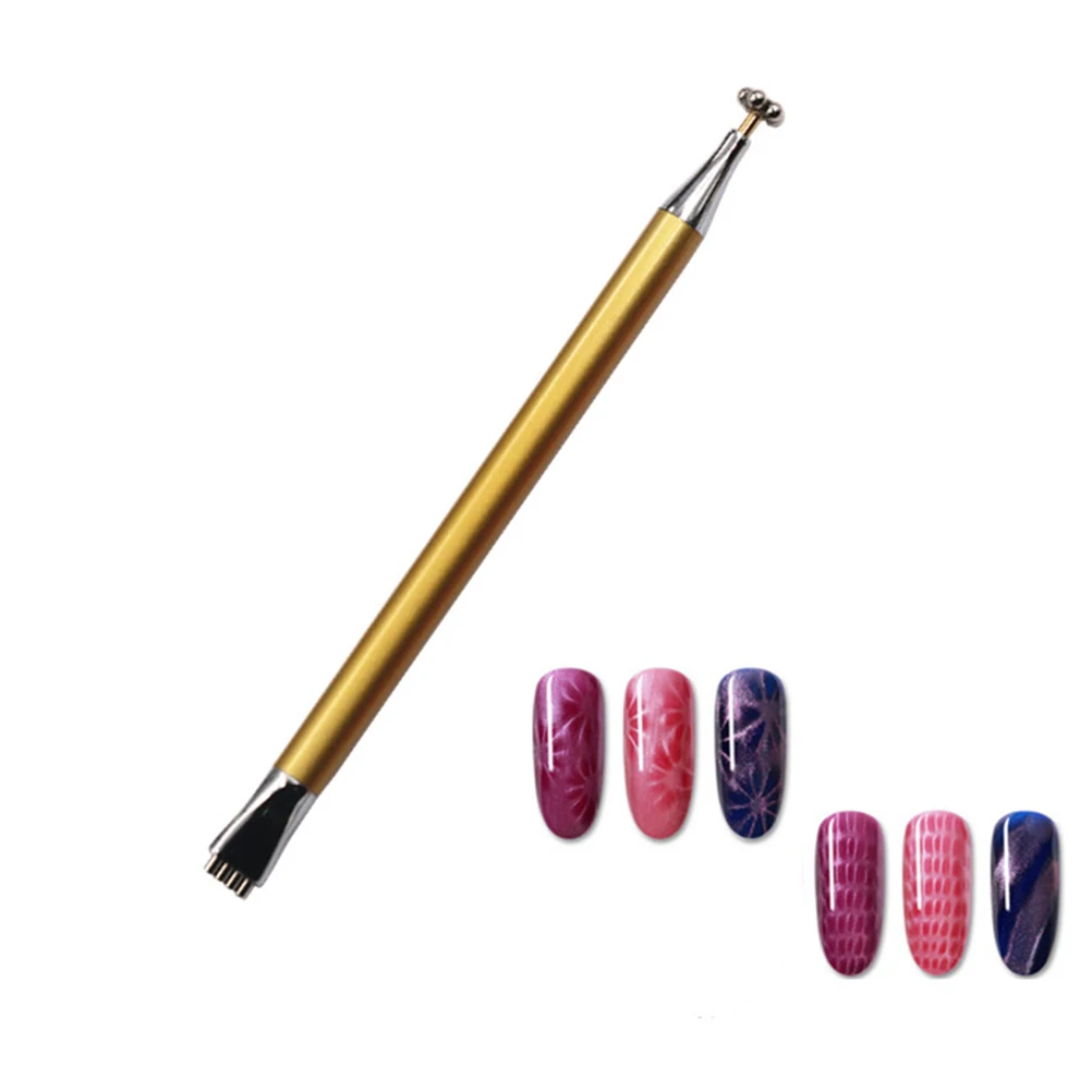 

3pcs Double Head Nail Art Magnet Pens 3D Cat Eye Gel Polish Tool Red White Yellow High Quality Magnetic Stick For Diy Nail